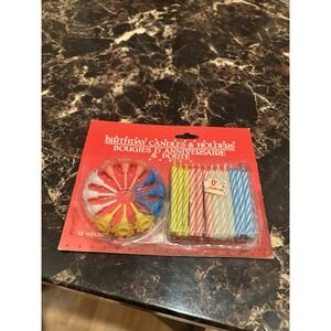 Vintage‎ Birthday Cake Candles And Holders